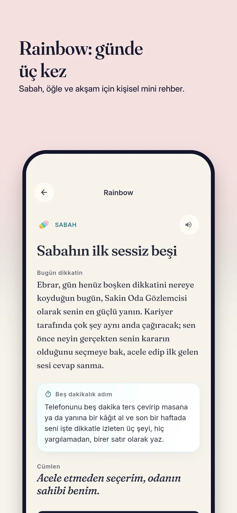 Rainbow: günün bu bölümü için kişisel rehber